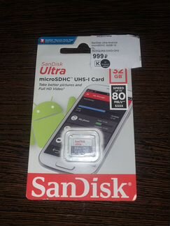 Новая карта памяти sdhc MicroSD SanDisk 32Gb