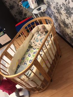 Детская кроватка овальная + матрас