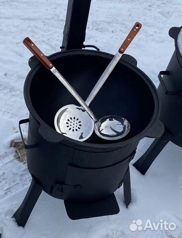 Шумовка и половник для казана