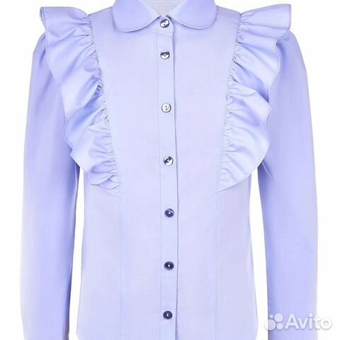 Голубая блузка школьная