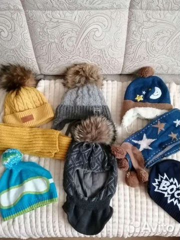 Шапка шлем, шарф, р48-50