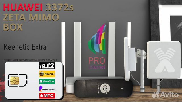 Роутер keenetic Extra huawei 3372-153+zeta mimo BO