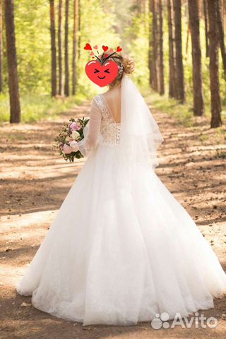 Свадебное платье 42-44 бу