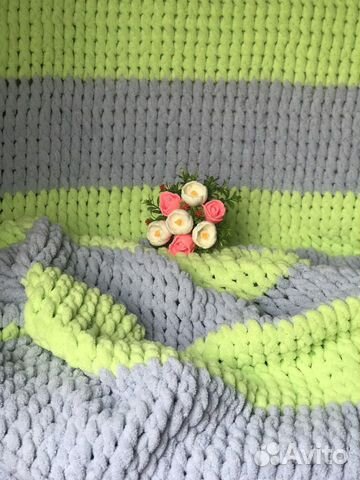 Плюшевый плед ручной работы