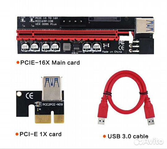 Топовые Райзера pci-e ver009s Plus Gold