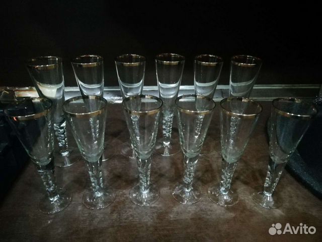 Хрустальные бокалы СССР. 12шт