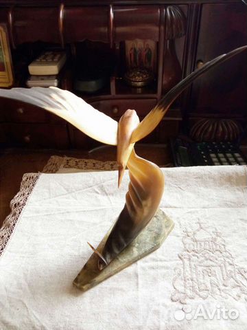 Статуэтка Чайка на волне СССР из рога