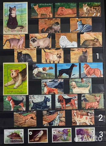 Коллекция марок фауна 60-90х 12 (чистые)