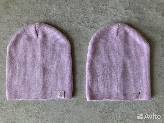 Шапки для девочек двойняшек 44-46 размер