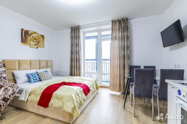 

Квартира-студия, 27 м², 2 кровати