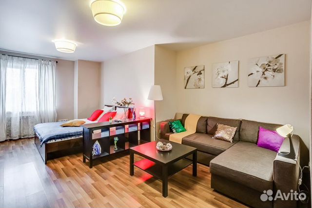 

1-к. квартира, 52 м², 2 кровати