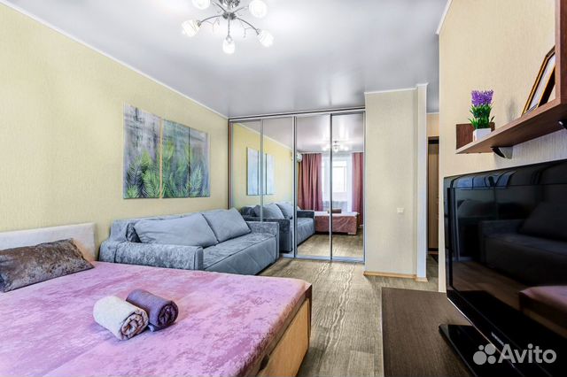 

1-к. квартира, 34 м², 2 кровати