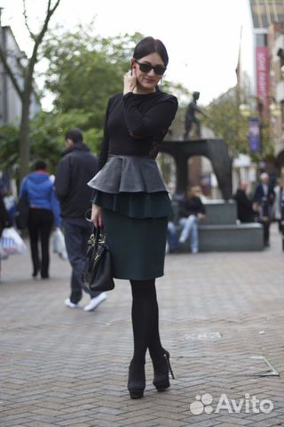 Zara woman блузка с кожаной баской (пеплум) Zara woman блузка с кожаной баской (пеплум)