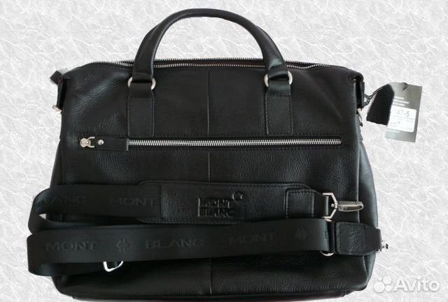 Мужская кожаная сумка Montblanc+ ключница Montblan