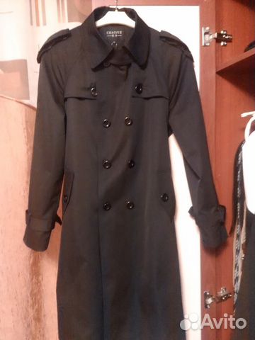 Черный плащ / пальто размер М, новый