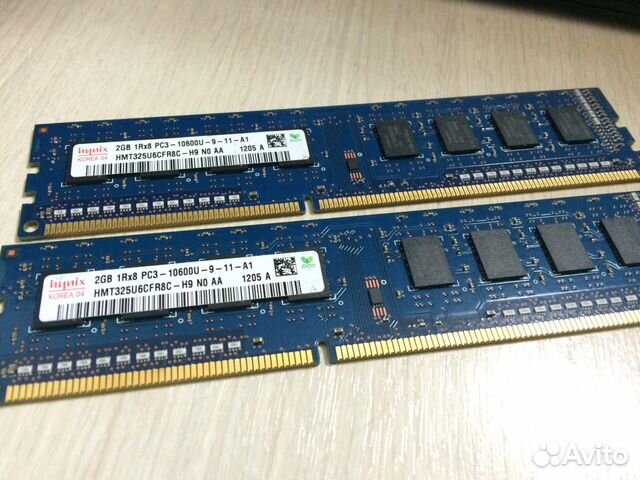 Hynix ddr3 2гб 1333 пара