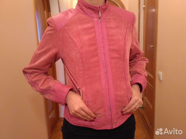 Вельветовая куртка с кожзамом