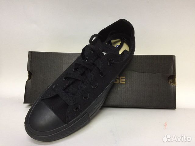 Кеды Converse All Black Low мужские и женские Кеды Converse All Black Low мужские и женские