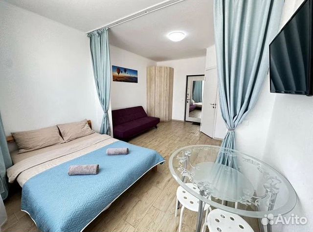 

Квартира-студия, 27 м², 2 кровати