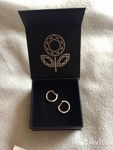 Серьги эпл (золото+бриллианты)