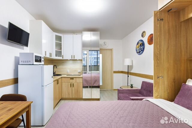 

Квартира-студия, 27 м², 2 кровати