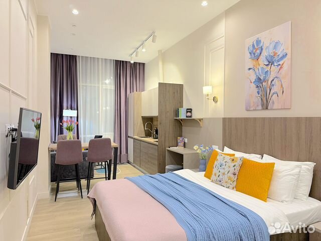 

Квартира-студия, 27 м², 2 кровати