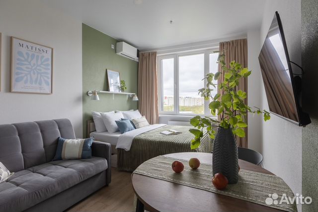 

Квартира-студия, 25 м², 2 кровати