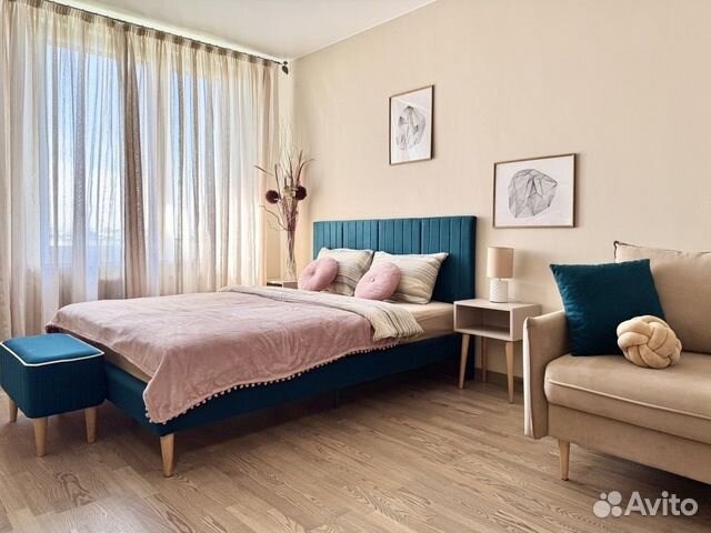 

1-к. квартира, 38 м², 2 кровати
