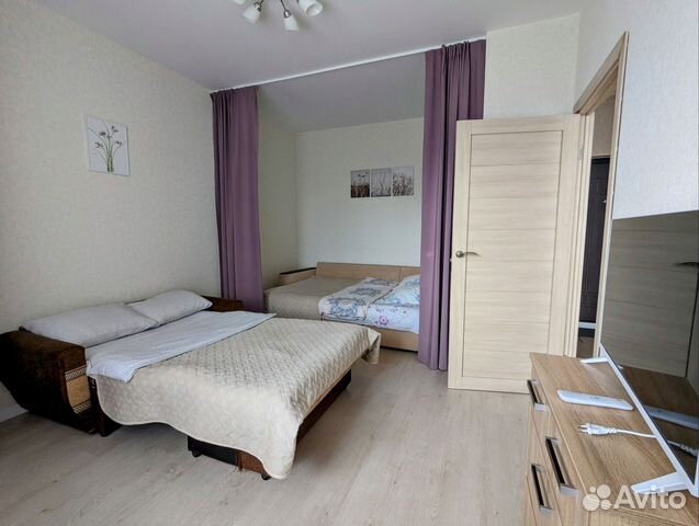 

1-к. квартира, 38 м², 2 кровати