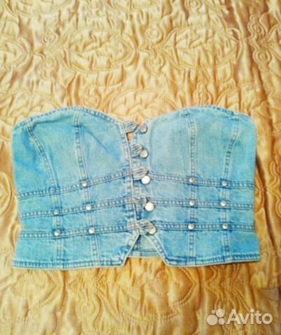 Корсет джинсовый