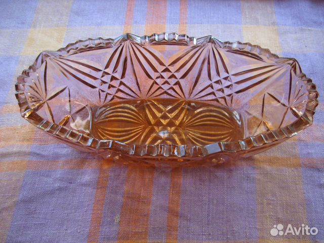 Салатник и конфетница ананас цветное стекло