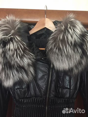 Пуховик Fashion Furs Италия размер 44 46 новый кож Пуховик Fashion Furs Италия размер 44 46 новый кож