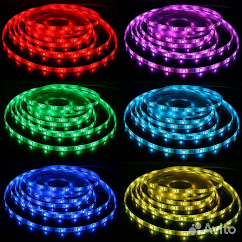 Светодиодная лента 14,4Вт RGB Цветная