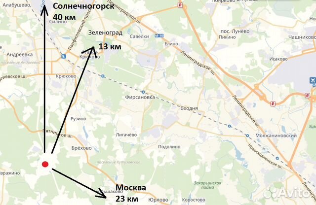 Карта солнечногорска московской области подробная