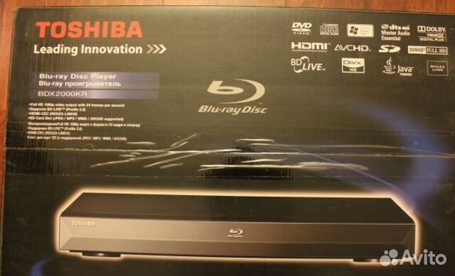 Blu-ray проигрыватель toshiba BDX2000KR