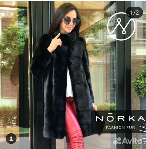 Норковая шуба поперечка новая