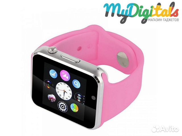 Умные часы телефон Smart Watch A1 Розовые