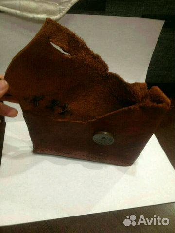 Сумка кожаная, клатч-браслет, hand made