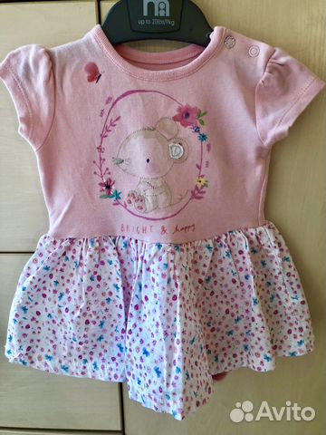 Платье-боди для девочки 3-6 мес mothercare