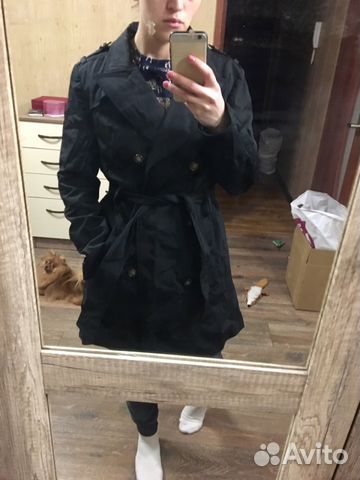 Плащ чёрный Zara L