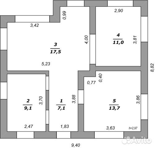 Коттедж 116 м² на участке 16 сот.