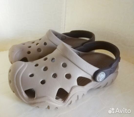 Сабо Crocs бежевые для мальчика. Оригинал