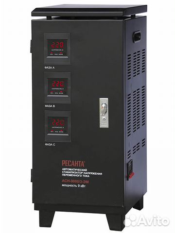 Стабилизатор напряжения Ресанта асн-9000/3-эм