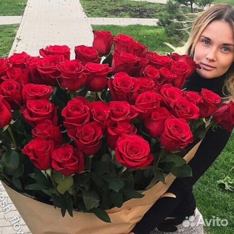 Большие розы 120 см 25 шт Большие розы 120 см 25 шт