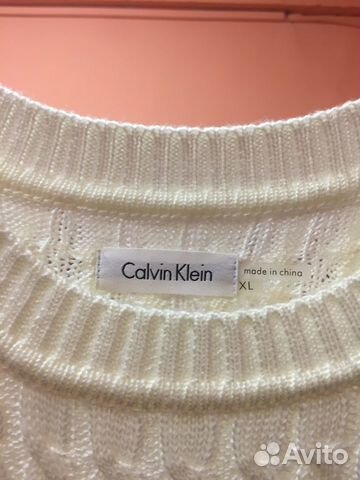 Calvin Klein платье свитер крупной вязки 50-52+