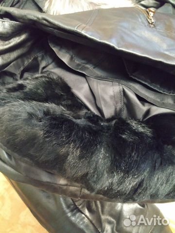 Куртка кожаная с мехом чернобурки Куртка кожаная с мехом чернобурки