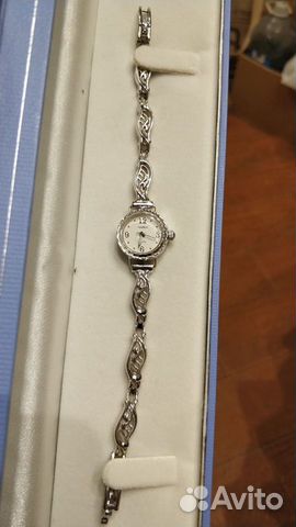 Серебряные часы Чайка