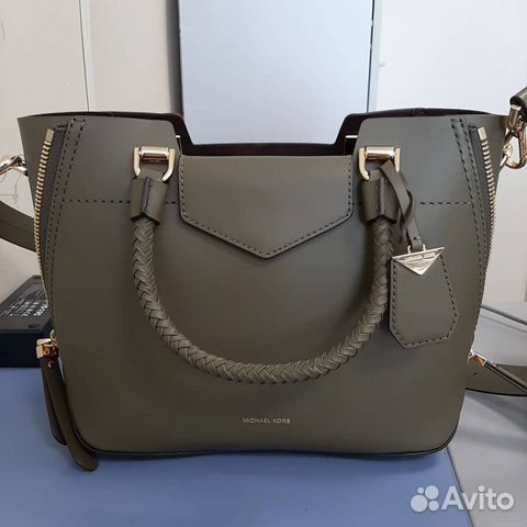 michael kors blake leather satchel