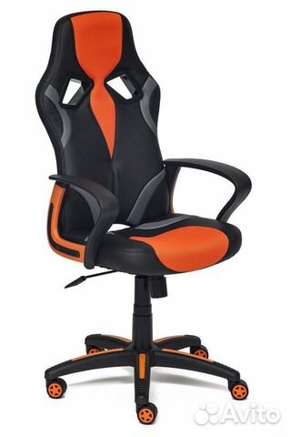 Компьютерное кресло Runner игровое черный оранж Компьютерное кресло Runner игровое черный оранж
