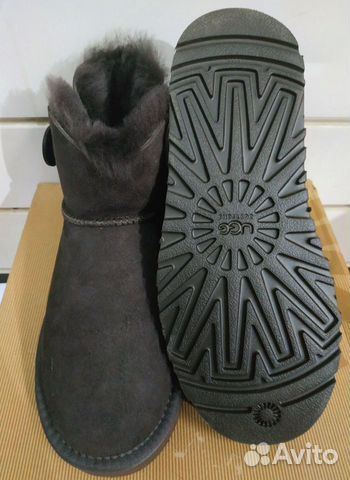 UGG угги, с пуговицей шоколадные